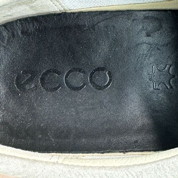 Ecco Soft 7 Leather Sneakers Womens Sz 38 US 7-7.5 Gray Lace Up Comfort - Picture 14 of 16